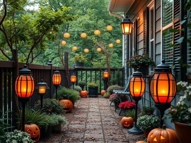 Black Mason Jars With Glowing Tea Lights