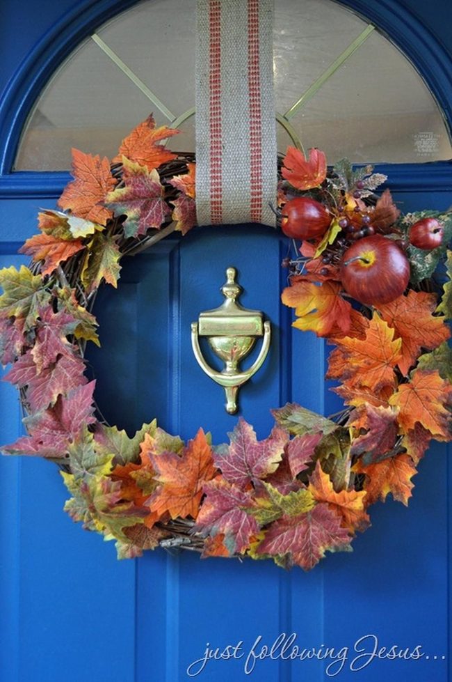 Autumn Leaves Circle Door