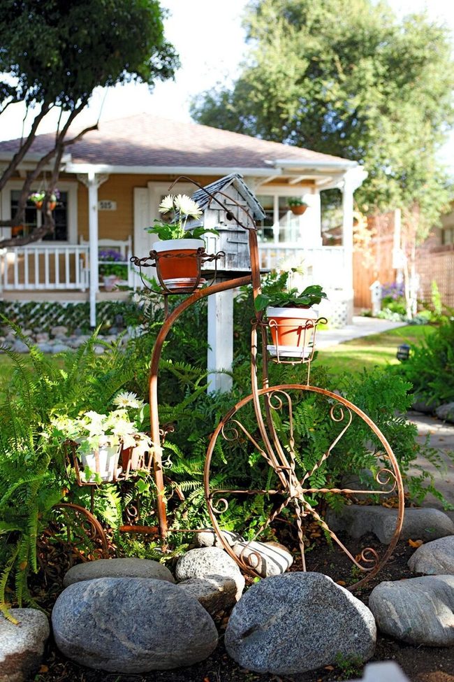 Vintage Metal Tricycle Flower Planter