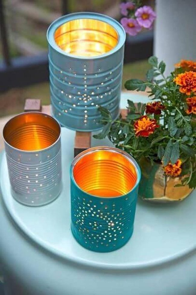 Perforated Tin Lanterns Garden Glow