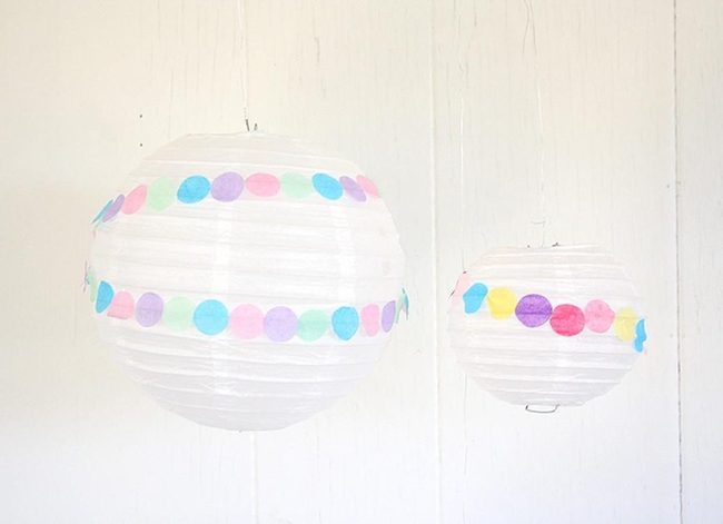 Colorful Circles Around Lanterns