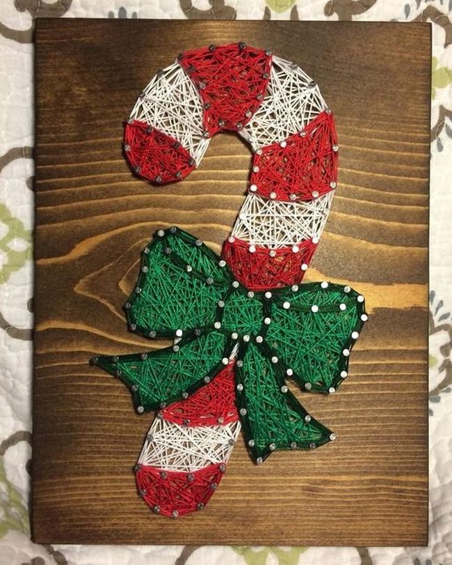 Red And White String Candy Canes