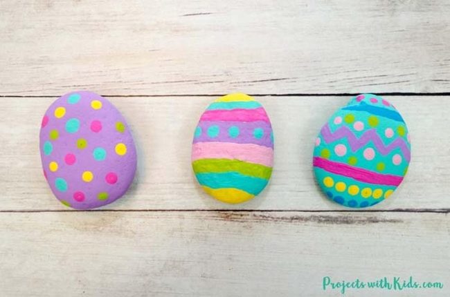Pastel Hand-Painted Easter Stones