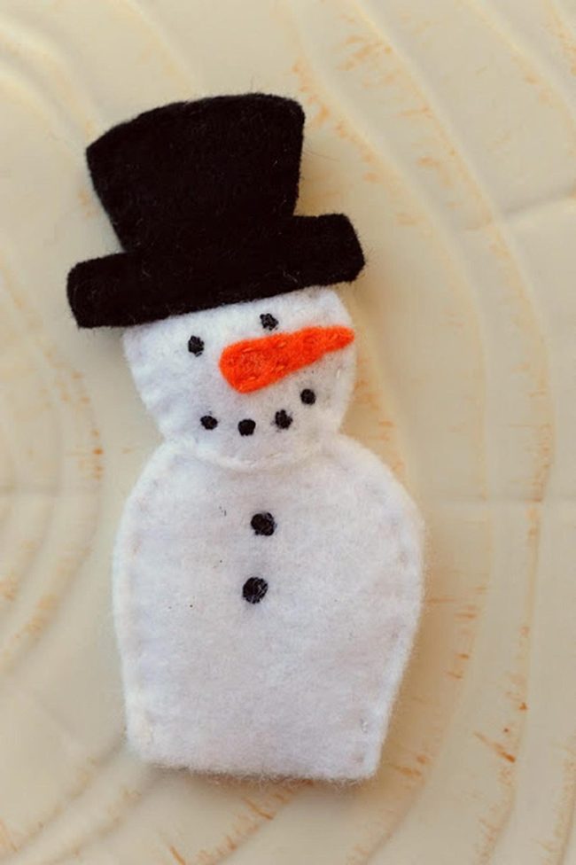 Felt Snowman With Carrot Nose