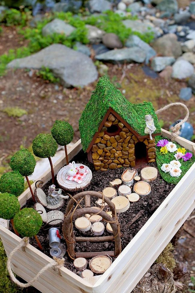 Tiny Stone Cottage Fairy Tea