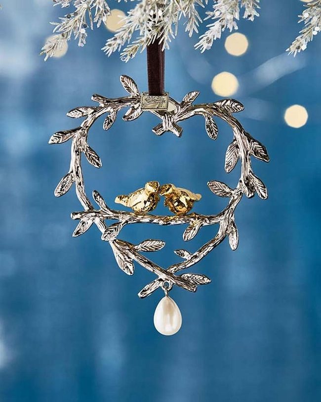 Gold Heart Bird Gleams Bright