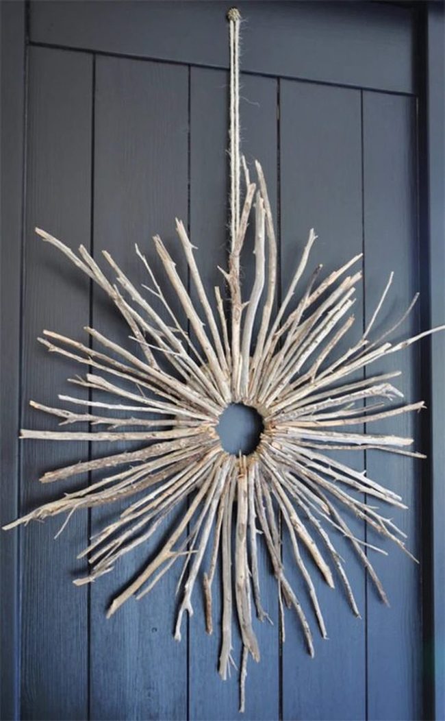 Branches Woven Into Natural Wreaths