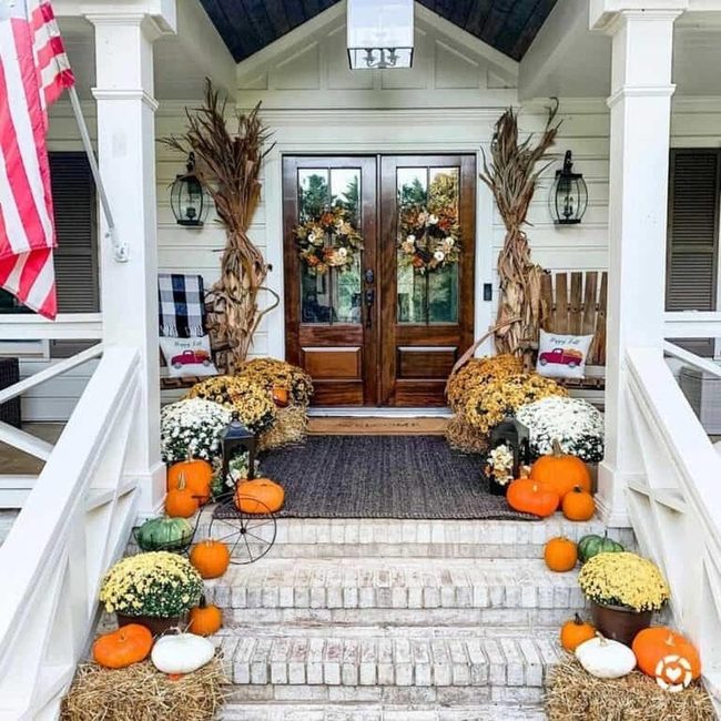 Autumn Wreaths Double Doors