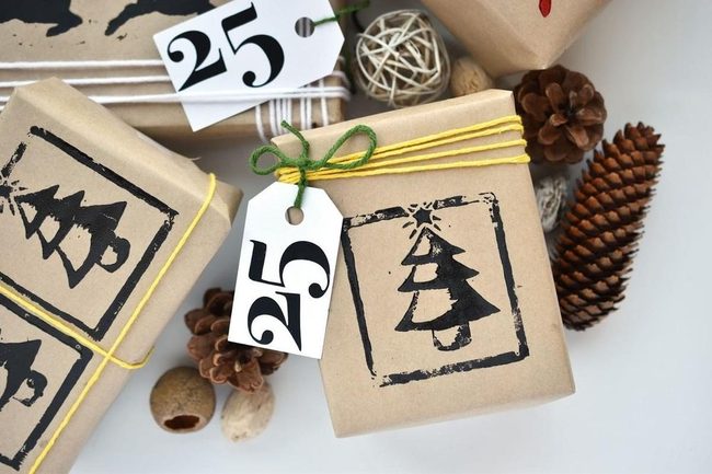 Brown Paper Packages With Numbered Tags