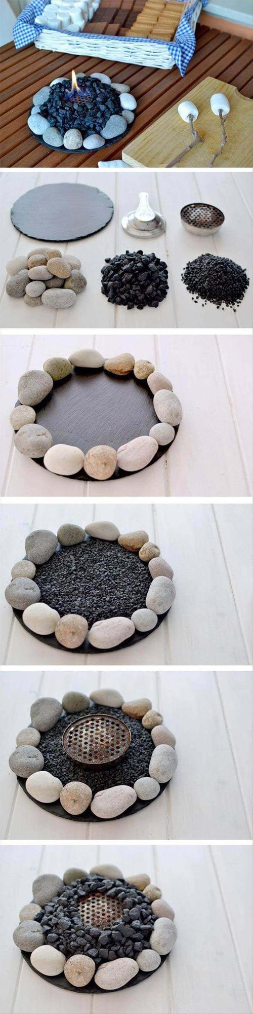 Stone Table Fire Pit Warmth