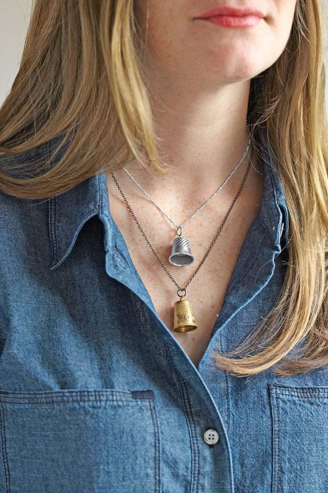 Tiny Brass History Pendant