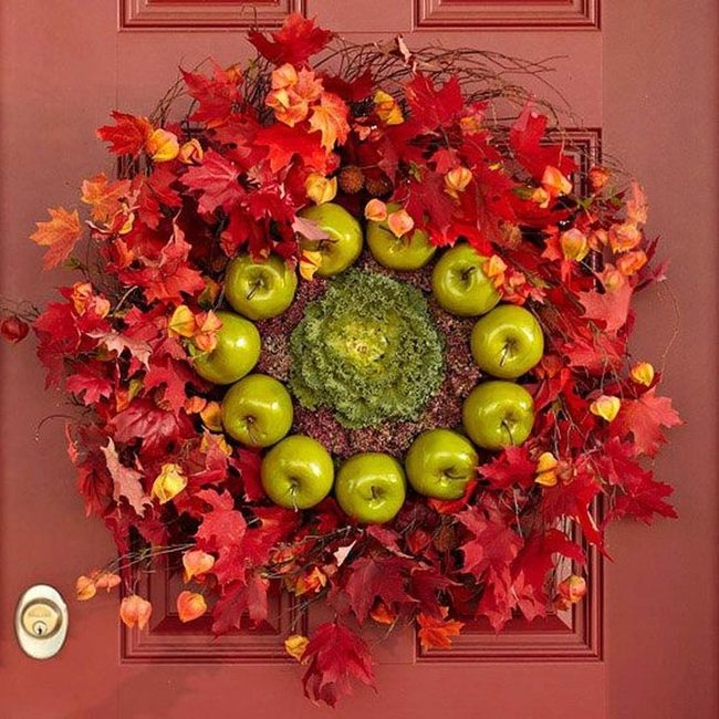 Red Leaves Green Apples Cabbage