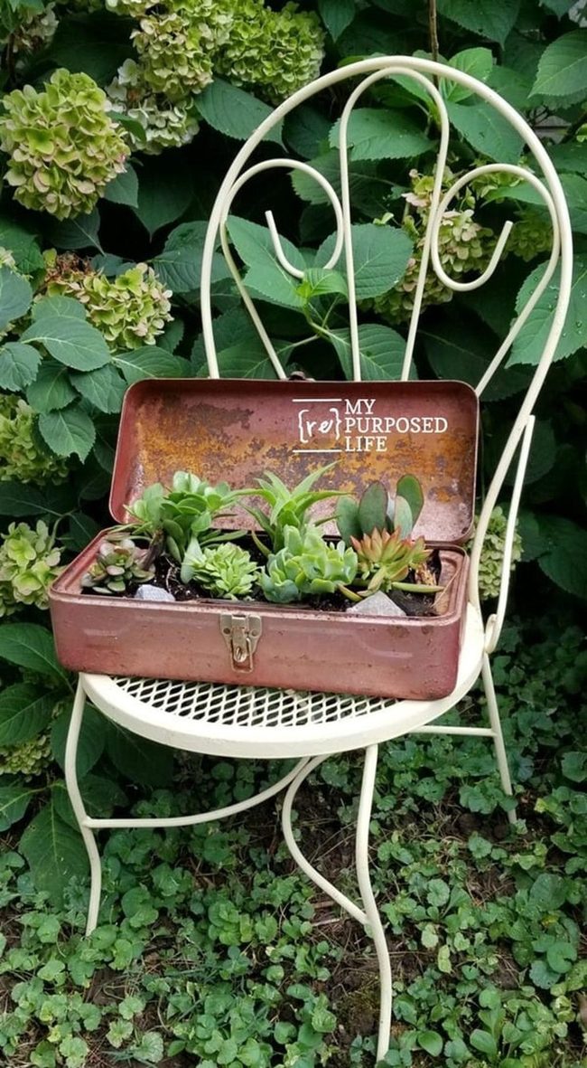 Toolbox Garden With Blooming Compartments