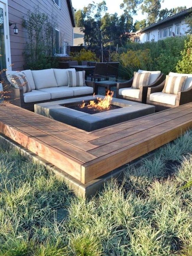 Firepit Patio Table Centerpiece