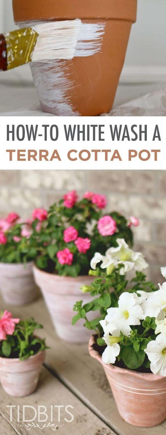Whitewashed Terra Cotta Garden Refresh