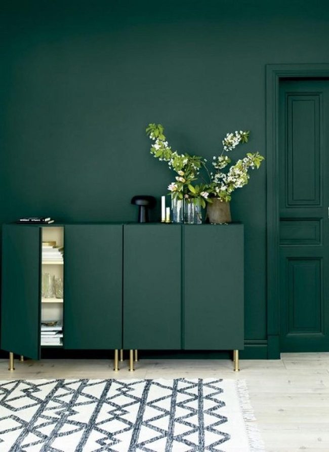 Emerald Walls With Gold Accents