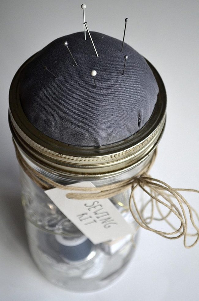 Dark Cushioned Glass Jars Threading Storage