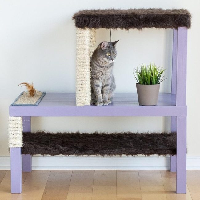 Purple Cat Tree Wall Feature