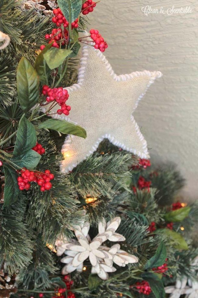 Fabric Scrap Star Ornaments