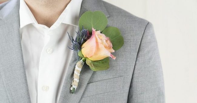 Peach Allamanda Succulent Lapel Pin