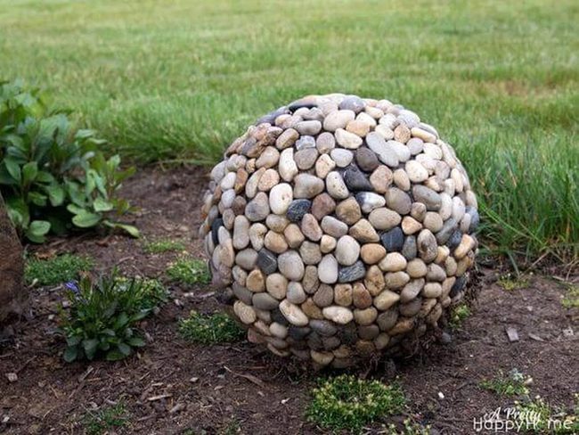 Stone Sphere Garden Focal Point