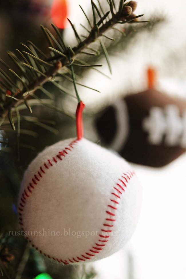 Baseball Red Stitching Christmas Tree