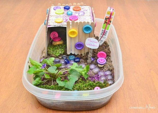 Fairy Garden Glitter And Buttons