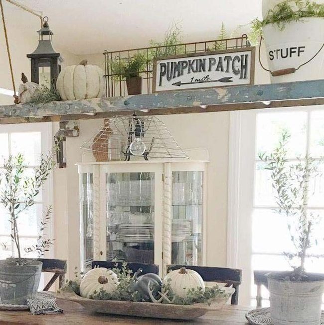 Suspended Wood Ladder Chandelier
