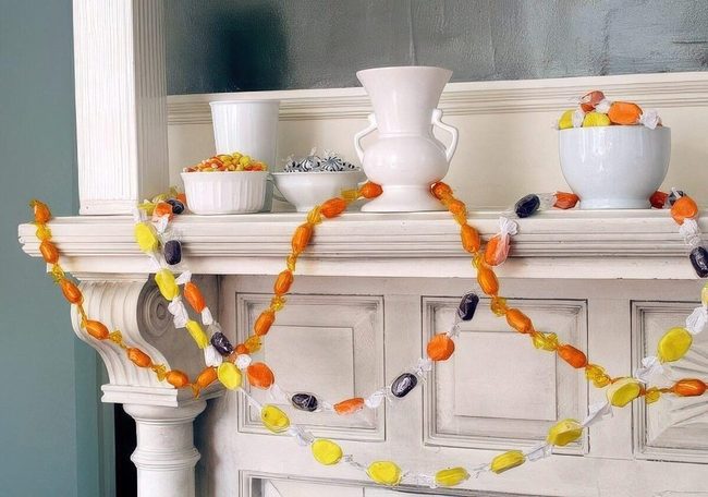 Candy Garlands Pop Against Teal