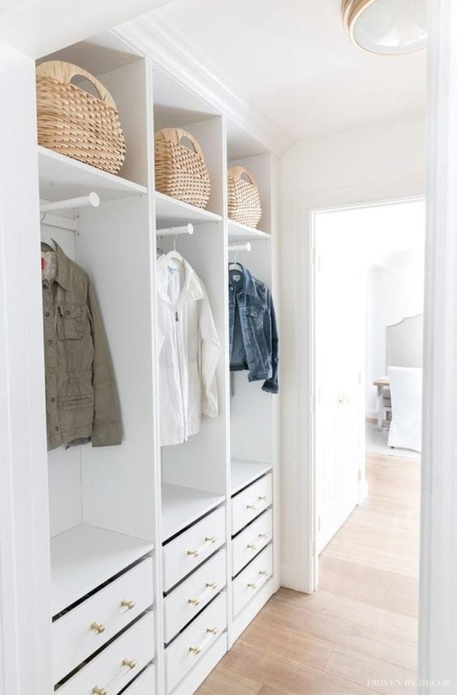 Brass Hardware Pax Wardrobe Entryway