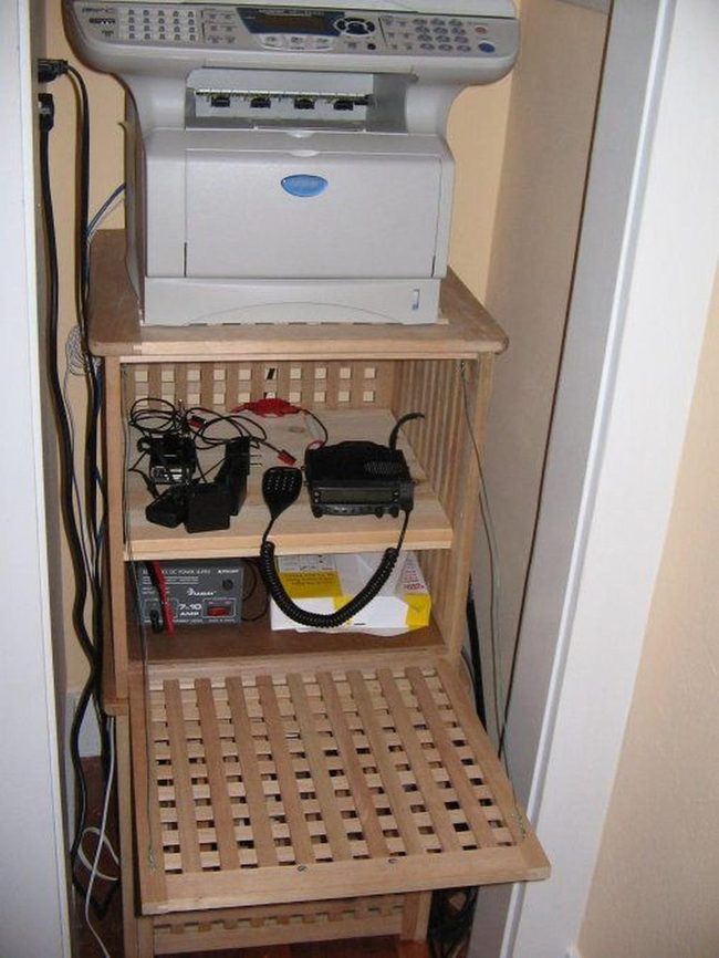 Wood Shelf Tech Hub