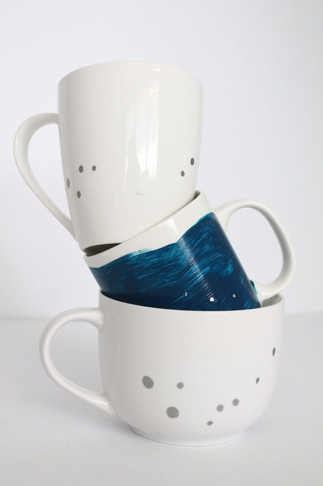 Deep Blue Brushstroke Ceramics