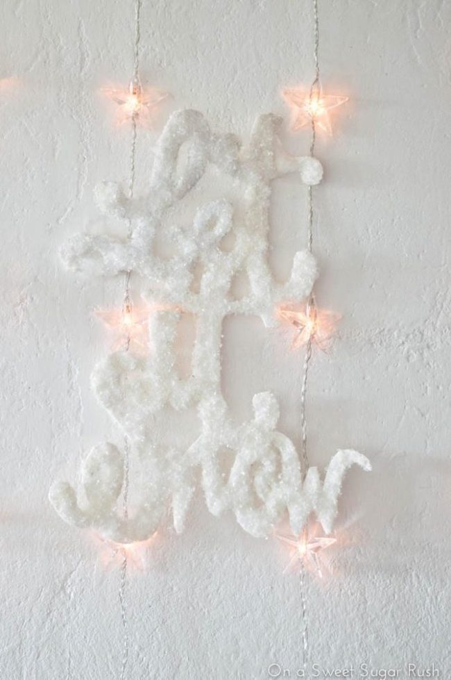 Snowy Letters With Star Lights