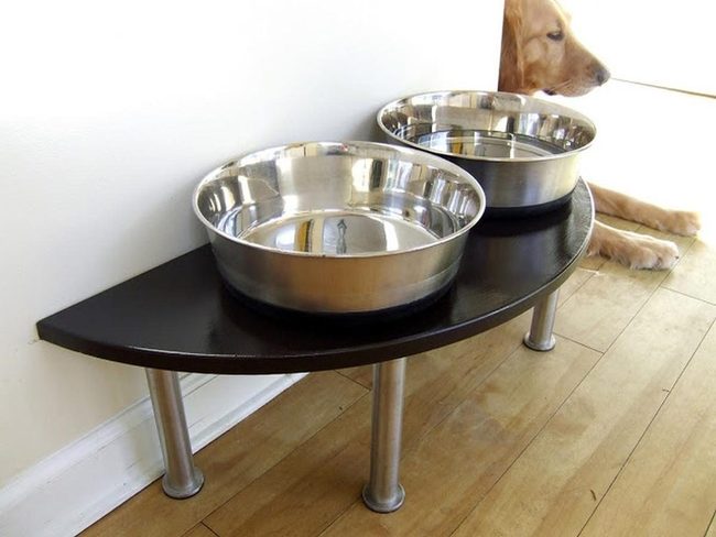Polished Metal Pet Station