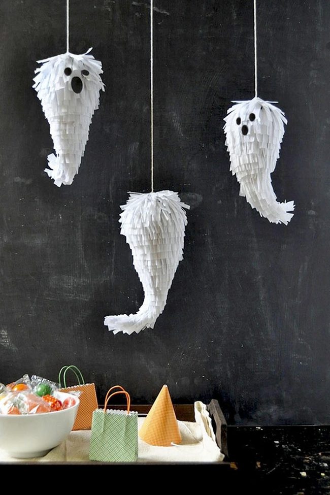 White Paper Ghosts Floating Overhead