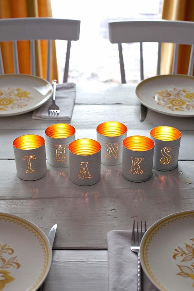 Punched Tin Leaf Lanterns