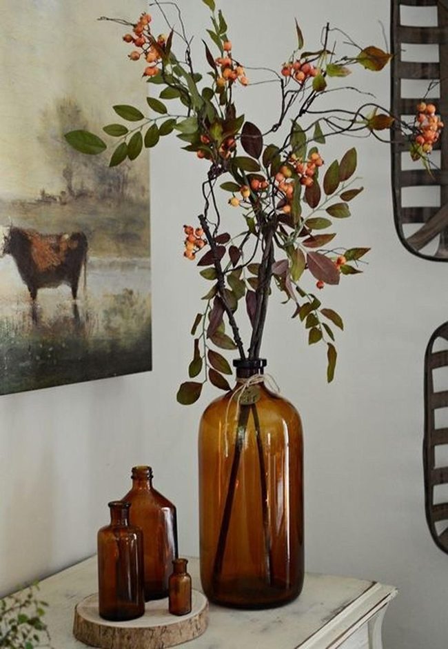 Amber Glass And Botanical Warmth