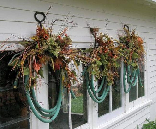 Coiled Hose Garden Art
