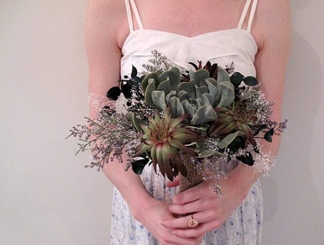 Miniature Desert Plants Wedding Pin