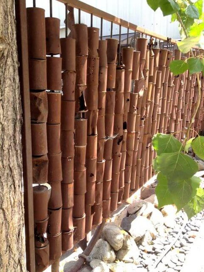 Weathered Metal Garden Screens