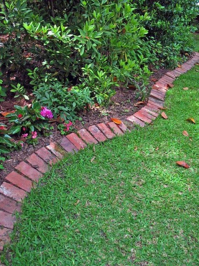 Brick Borders Frame Garden Organization
