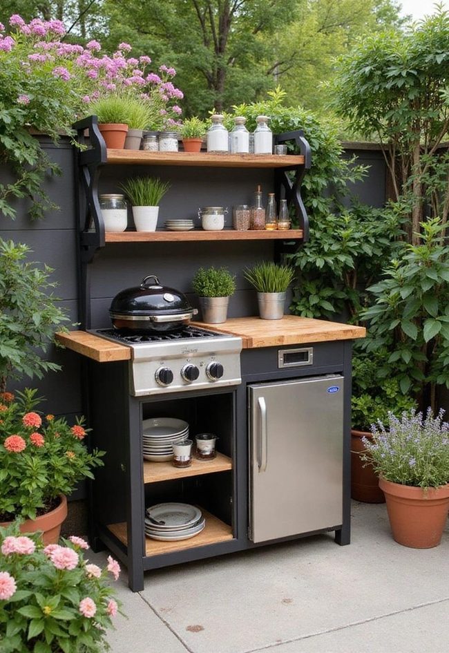 Small Yard Outside Dining Area Compact
