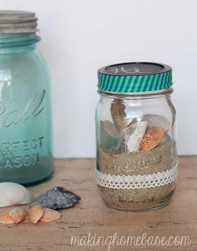Sand And Shells Through Glass