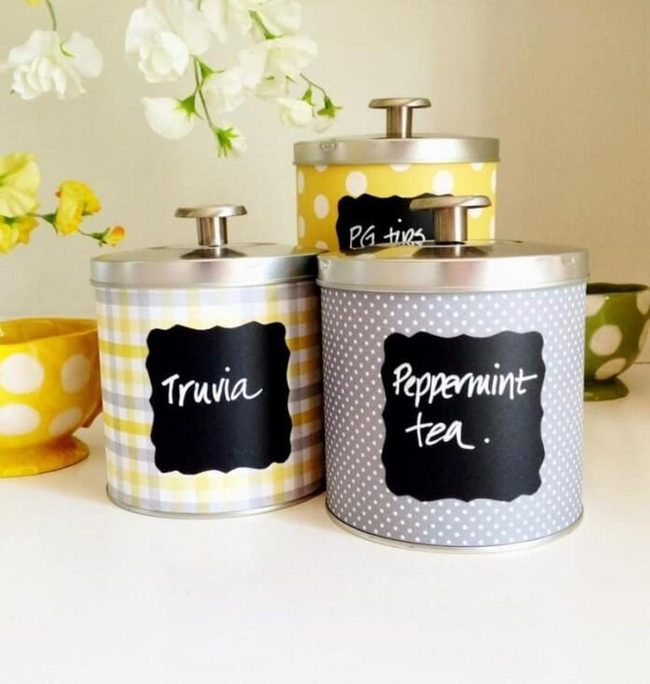 Patterned Tin Kitchen Storage