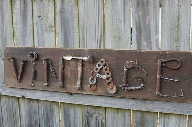 Weathered Metal Tools Wall Art