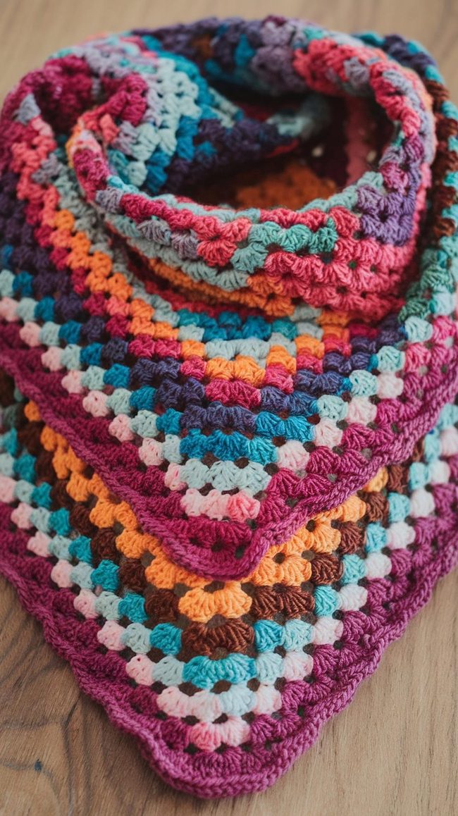 Multicolored Granny Squares Connected