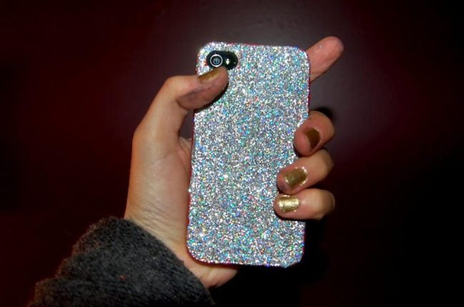 Glitter Sparkle Dark Red Phone