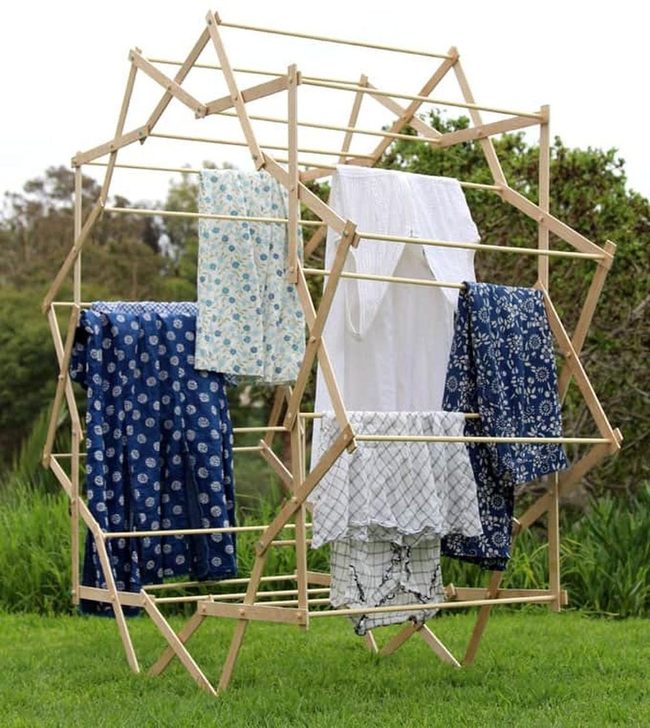 Natural Wood Drying Rack Cubes