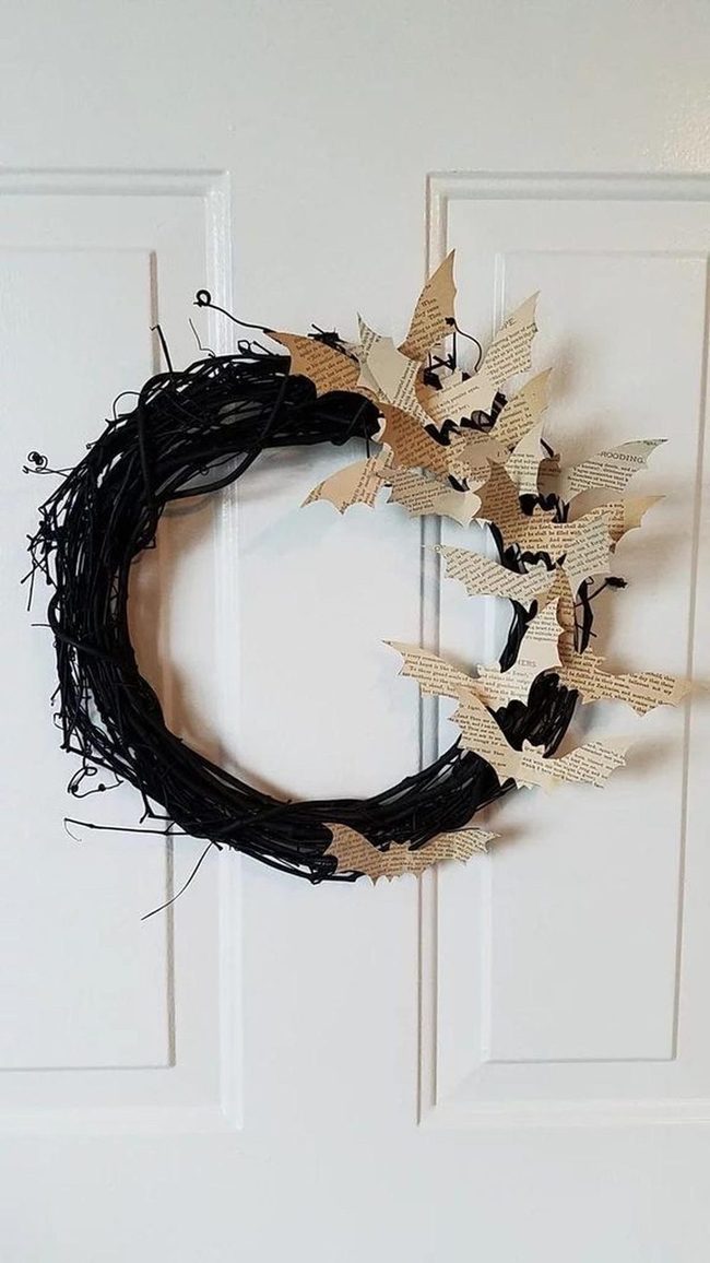 Dark Branches With Paper Bats