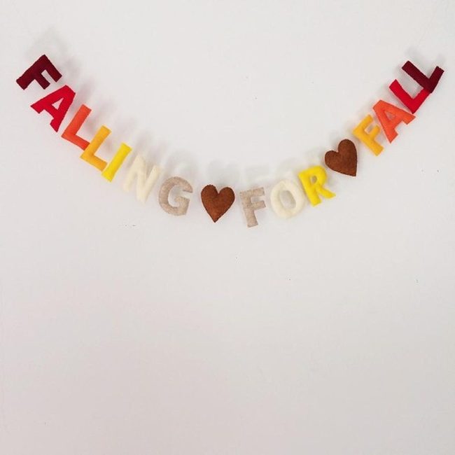 Autumn Felt Letters Wall Art